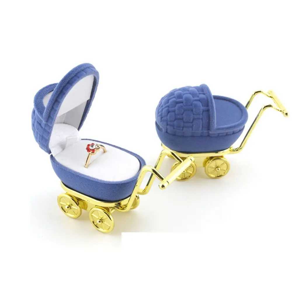 Portable Fashion Necklace Box Storage Box Gift Box Jewelry Display Stand Velvet Handcart Ring Box W241019