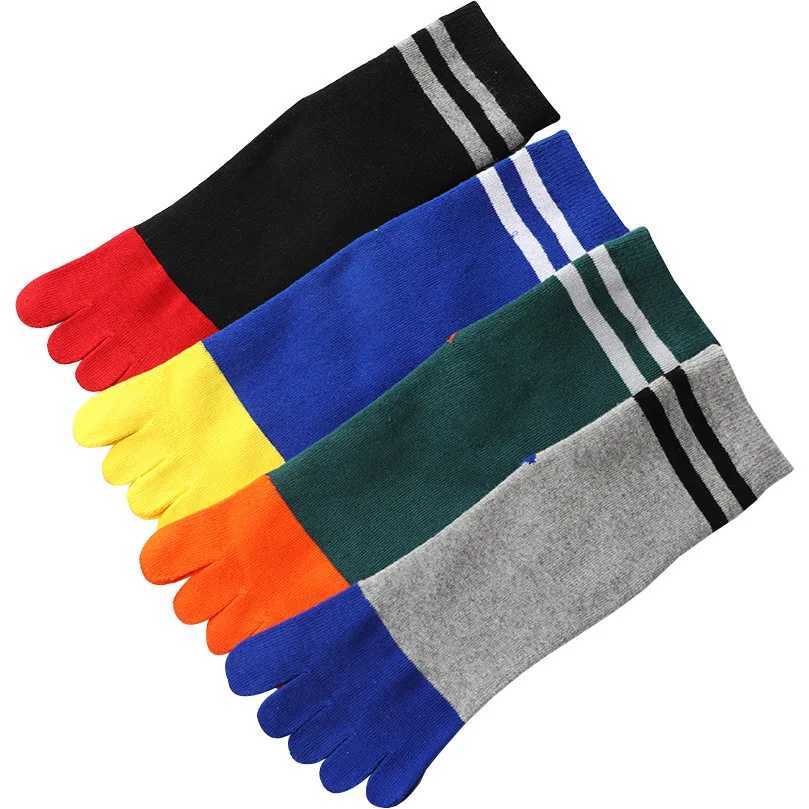 1/4 Pairs Thick 5 Finger Socks Terry Man Winter Cotton Breathable Warm Against Cold Snow Toe Short Floor Sleeping Socks ThermalXJ241019