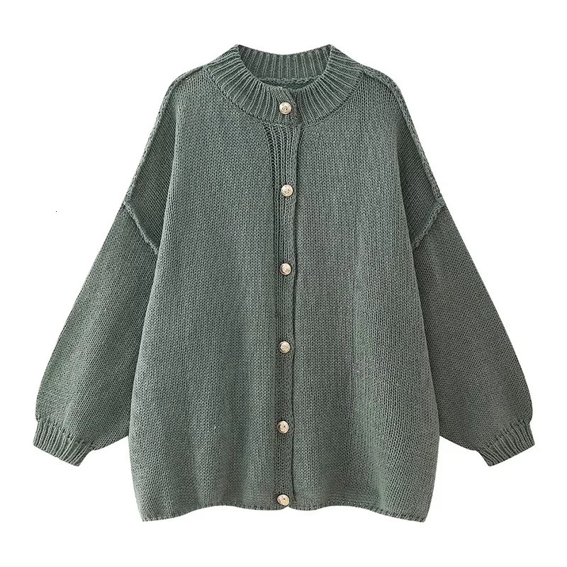 SIYANG womens autumn oversized knitted cardigan wool sweater womens gold button loose sweater womens casual knitted sweater 241019