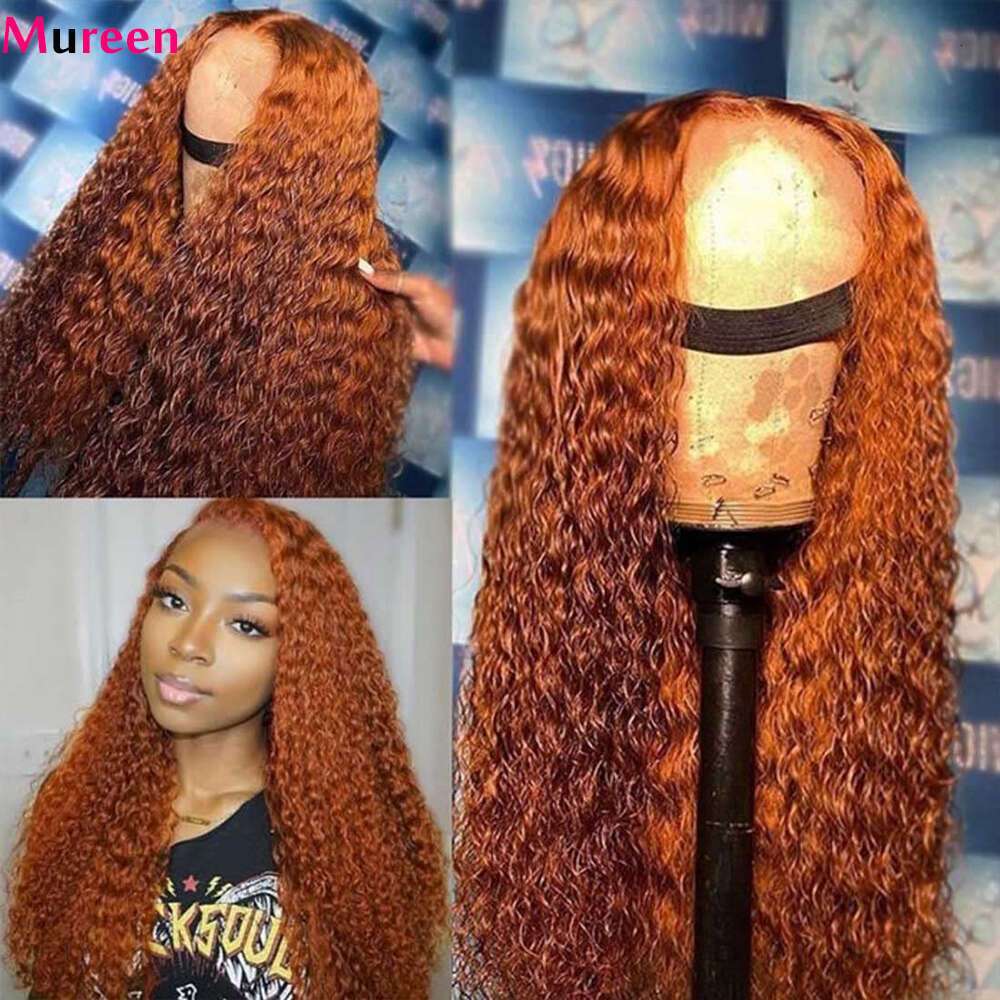 Orange Deep Ginger Wave Lace Frontal Wig Human Hair Water X Full Front For Women Wigs s