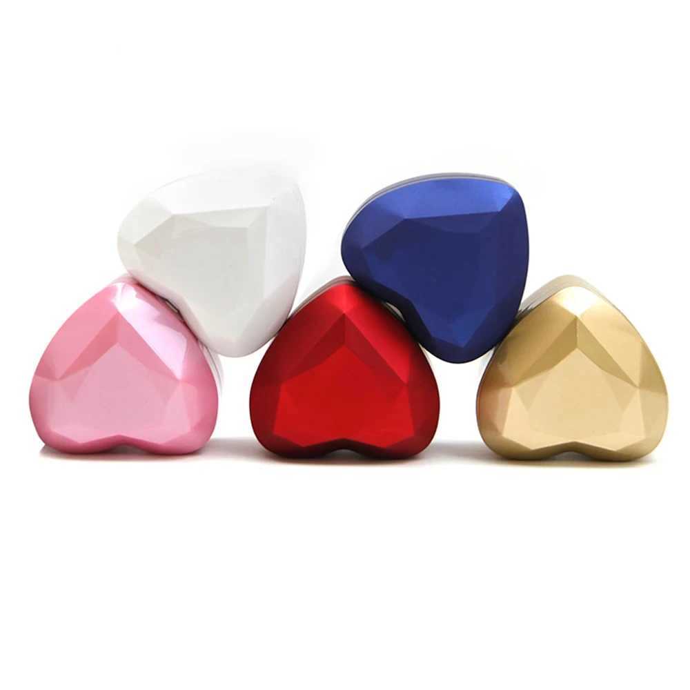 Luxury heart-shaped LED wedding ring box with display storage jewelry decoration ring pendant bag birthday gift W241019