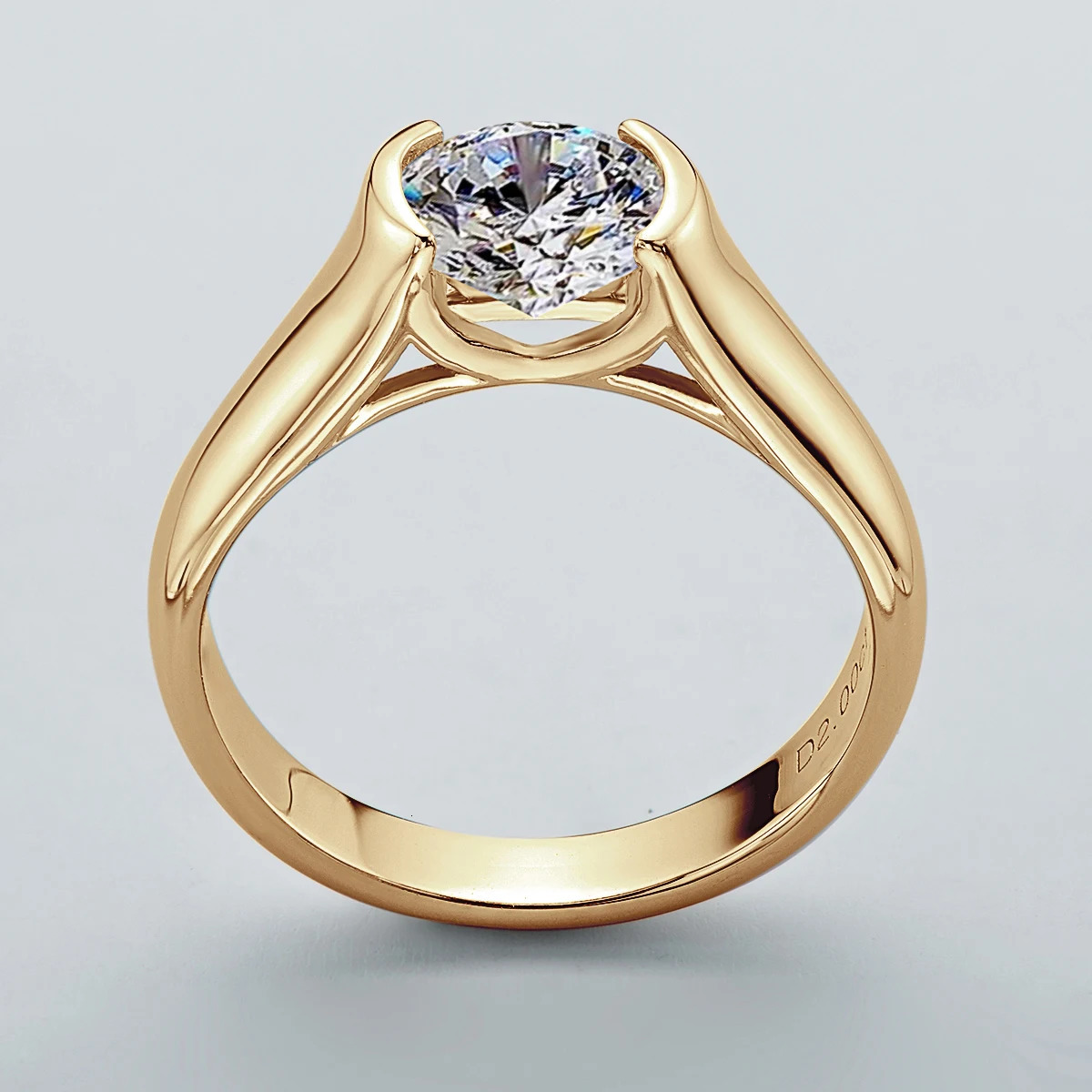 Anziw Real 925 Silver 2- Womens Wedding Ring Promise Finger Ring Certified Jewelry 18K Gold Plated 241007