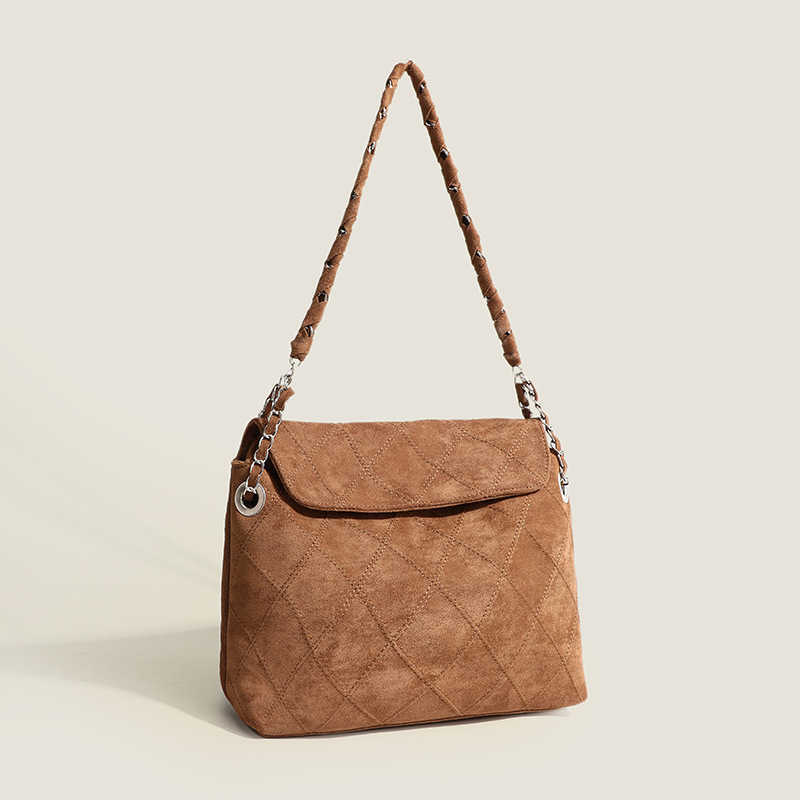 CMM Matte Leather Underarm Bag For Women Autumn And Winter Suede Chain Shoulder Bag Large Capacity Crossbody Tote Bag