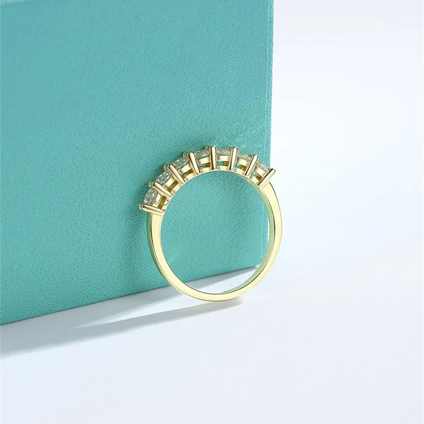 Tone 18k Gold and Silver Plated 925 Womens Ring 0.7ct 3.0mm D Color VVS1 Certified Brand Jewelry High Quality 241018