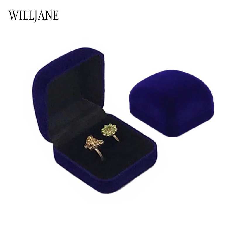 Wholesale Double Wedding Ring Box Velvet Engagement Ceremony Valentines Day Gift Couple Ring Jewelry Packaging Storage Organizer W241019