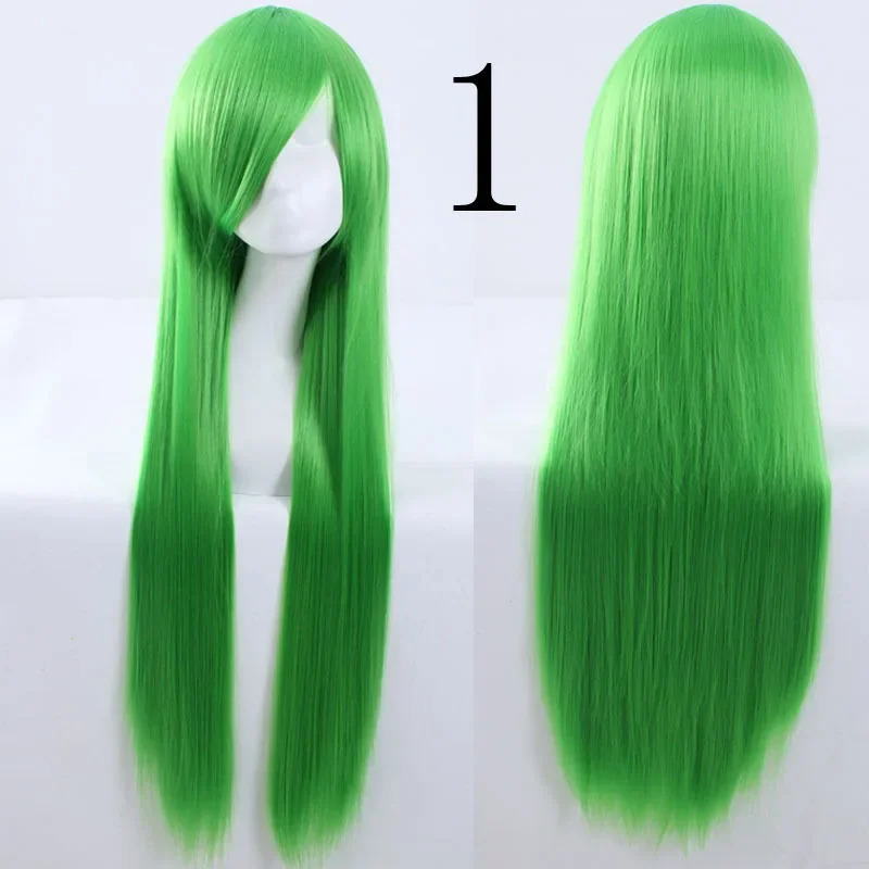 100 centimeter long Straight cosplay wig heat-resistant synthetic hair animated party Wigs 42 color 241009