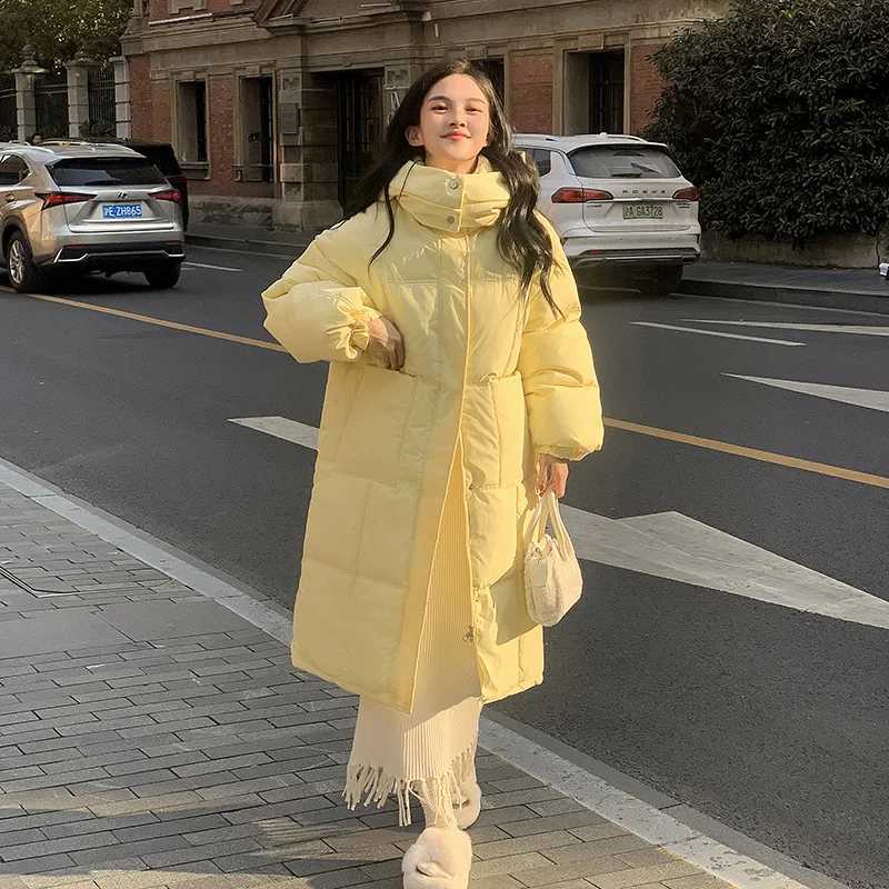 Winter Female Oversized Down Jackets Loose Warm Coats Ladies Fashion Hooded Long Jacket Down Cotton Parkas Women Padded JacketX241019