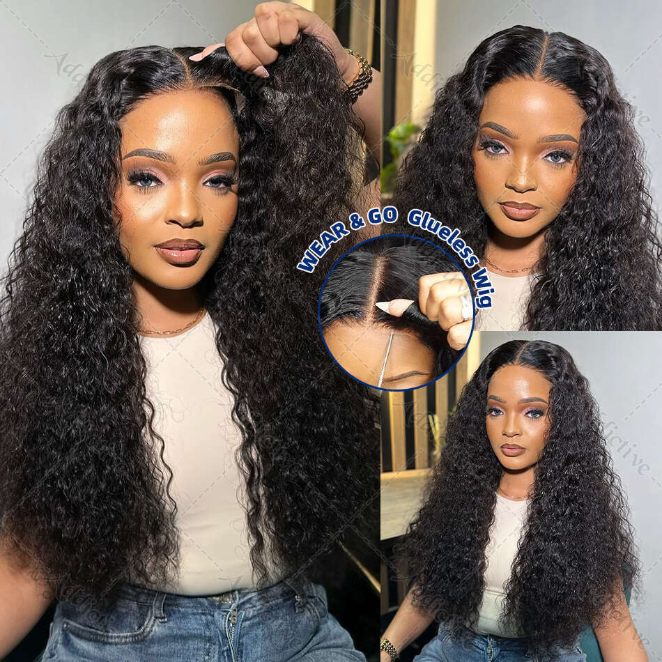 13x4 13x6 Loose Deep Wave Transparent Frontal Wigs Curly 360 HD Lace Front Human Hair 30 34 Inch 5x5 Closure Wig 200%