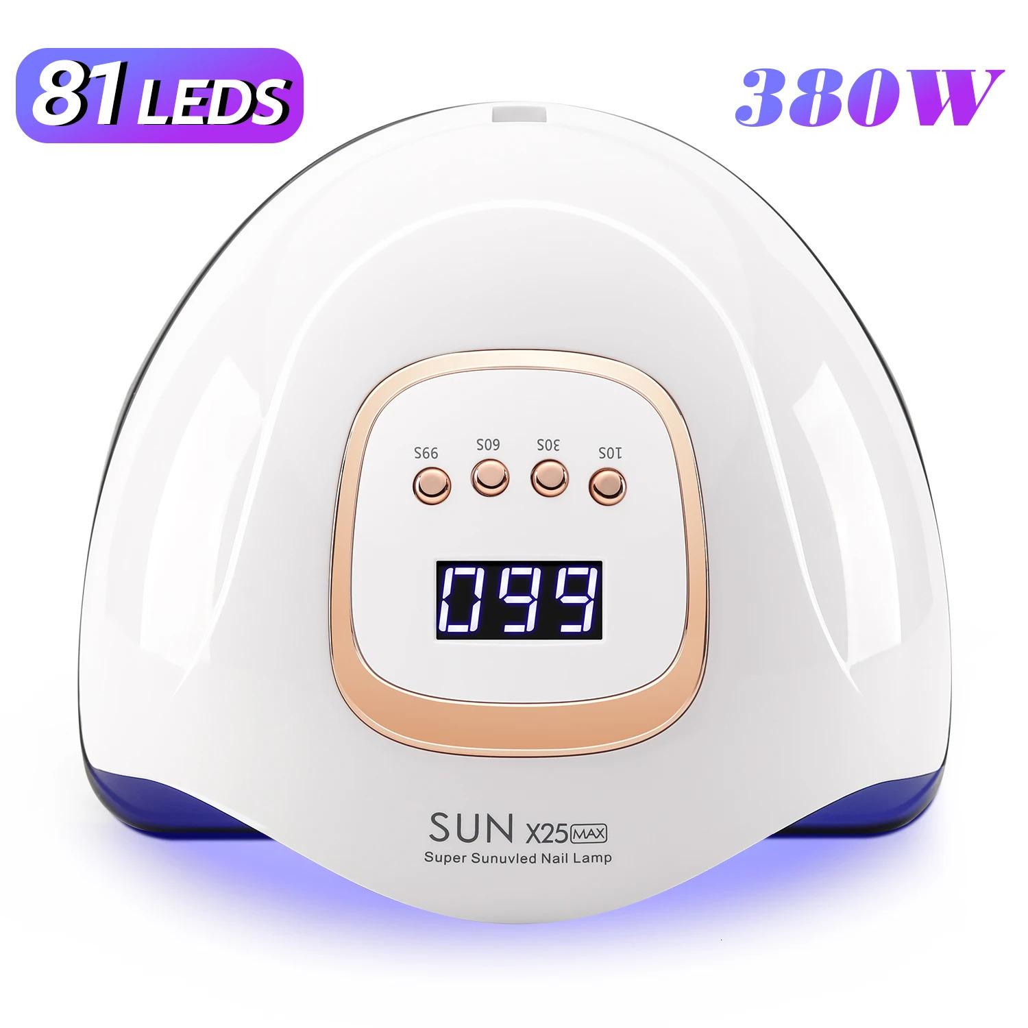 380W UV nail lamp 81 LED nail dryer with LCD screen fast drying light used for curing full nail gel nail art tools 241018