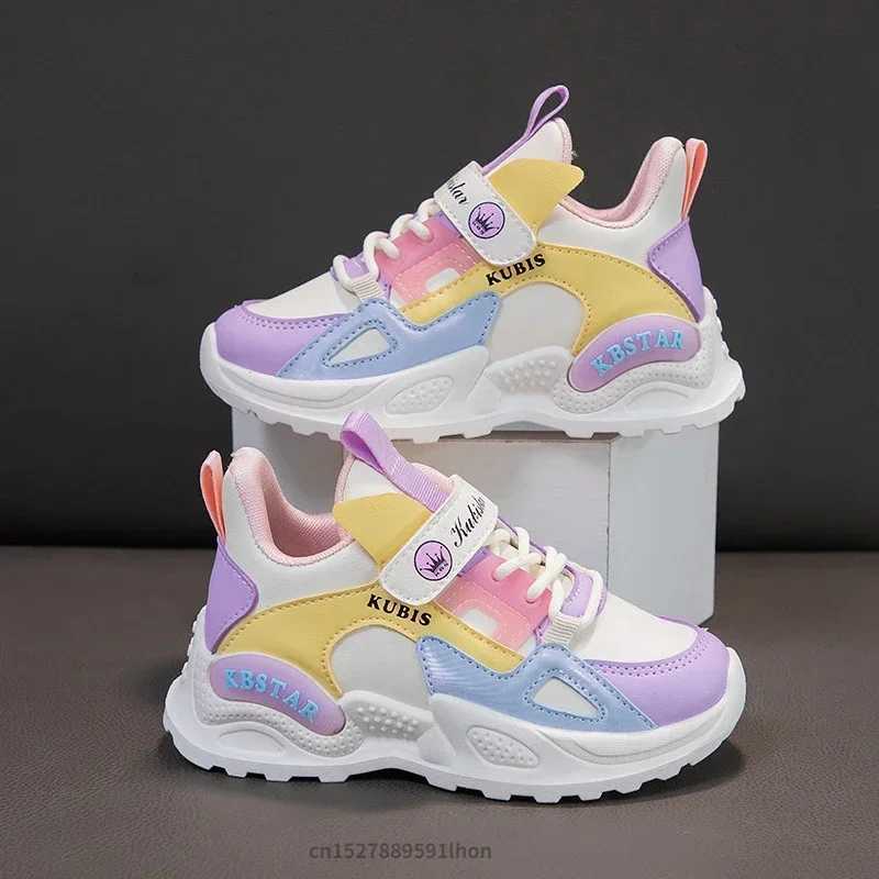Athletic Outdoor Childrens spring sports shoes girls school casual shoes outdoor breathable running shoes light velvet anti slip childrens shoes H2410