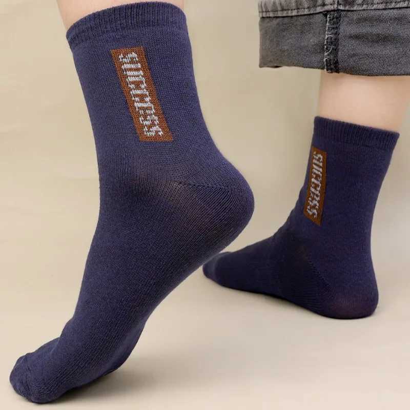 Anti Odor Warm Cotton Sock Men Winter Multicolor Elastic Mid Length Socks Man Outdoor Sports Anti Friction Thick Thermal HosieryXJ241019