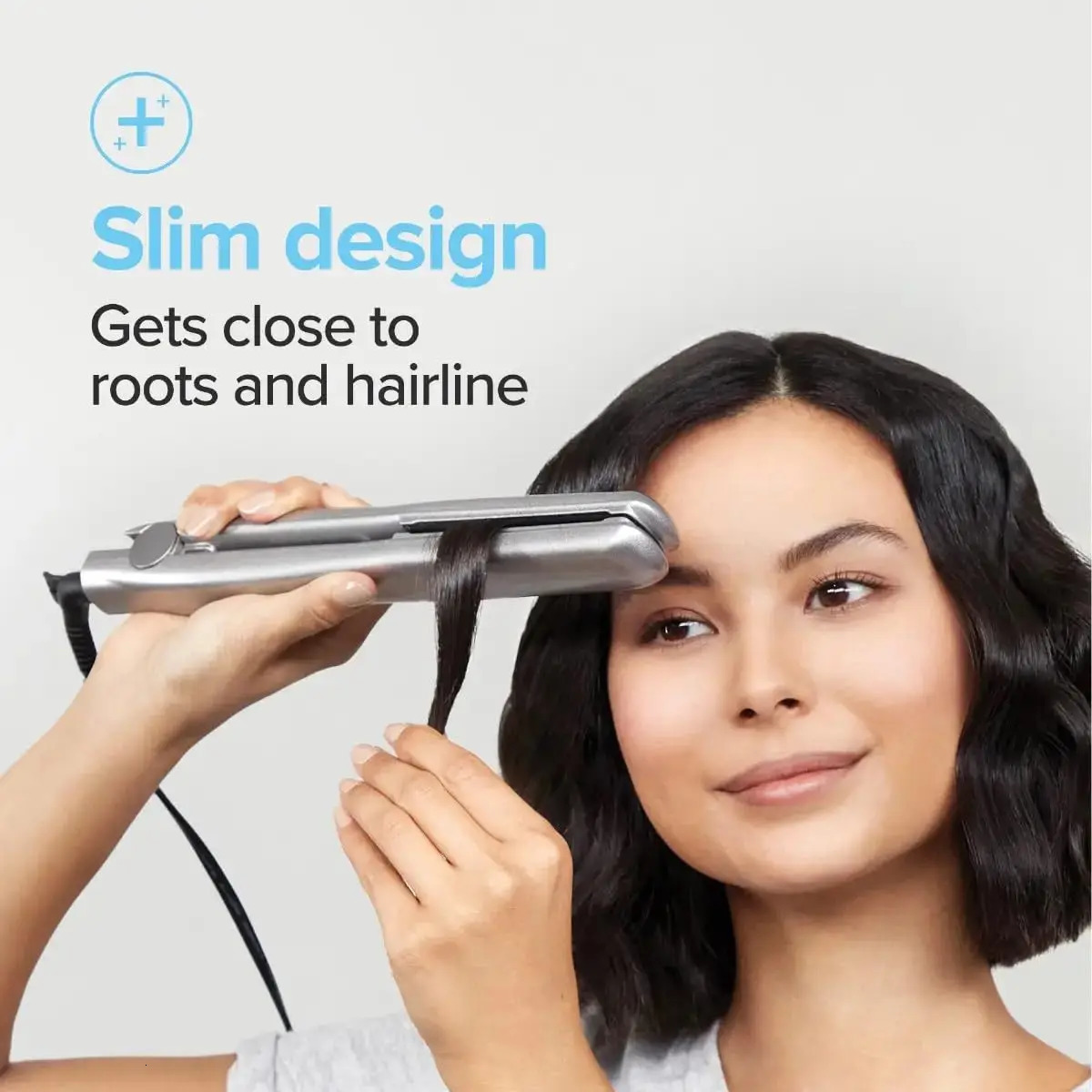 Style1 ceramic flat iron adjustable heat setting used for straightening and curling 241018