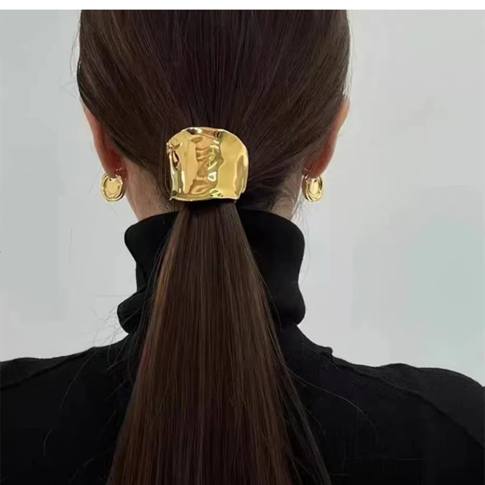 Bohemian Design Advanced Concave and Convex Craftsmanship Hair Clip Retro Hair Clip Fork Hair Clip Fashionable Metal Hair Ring Selling 241018