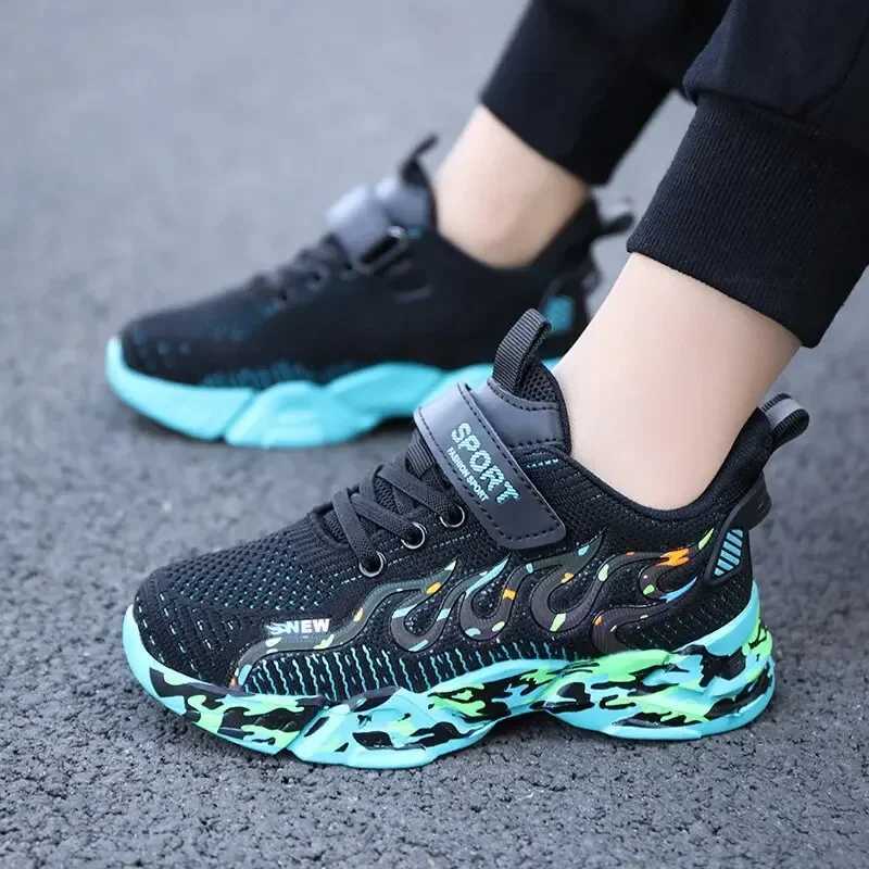 Athletic Outdoor New Kids Shoes Childrens Fashion Boy Running Sneakers Non-slip Lightweight Sports Children Shoes Quty H241019