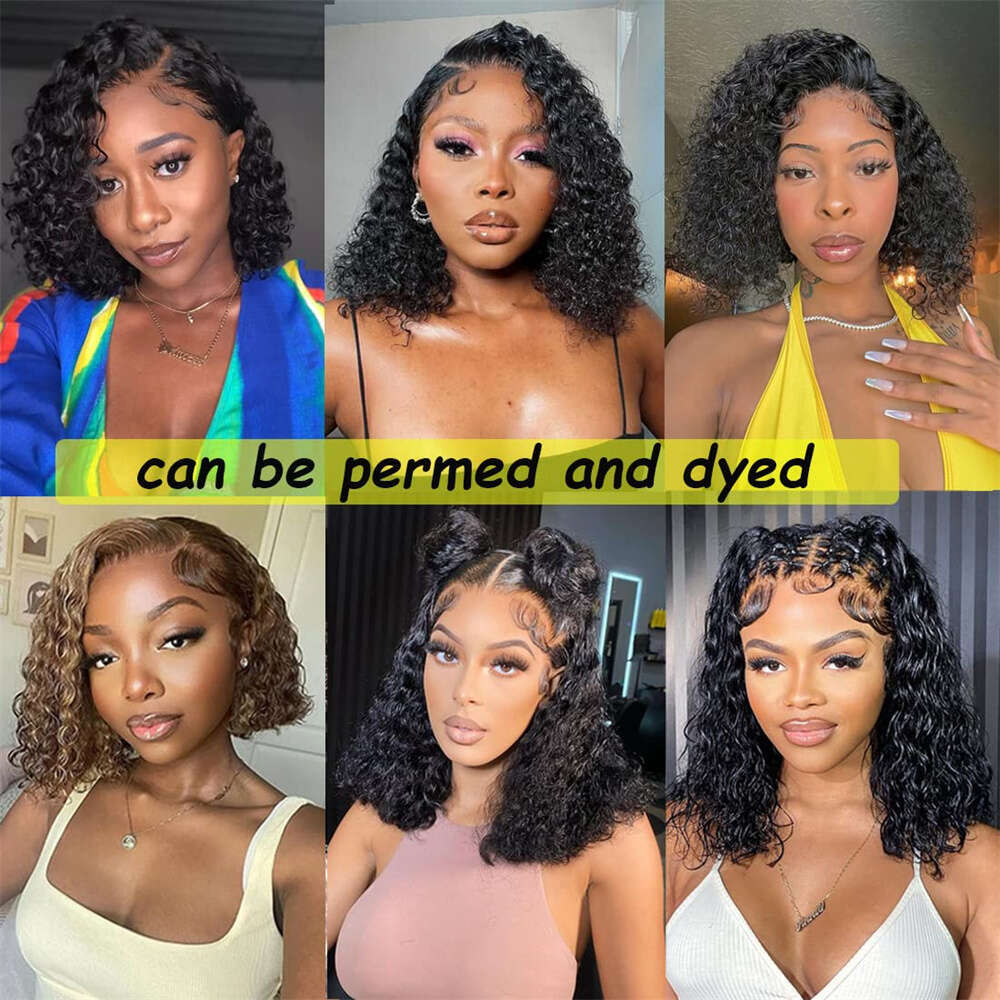 Go BOB Wear Glueless Preplucked Human Wigs Ready To Pre Cut x Hd Lace Closure Kinky Culry Frontal Wig For Black Women