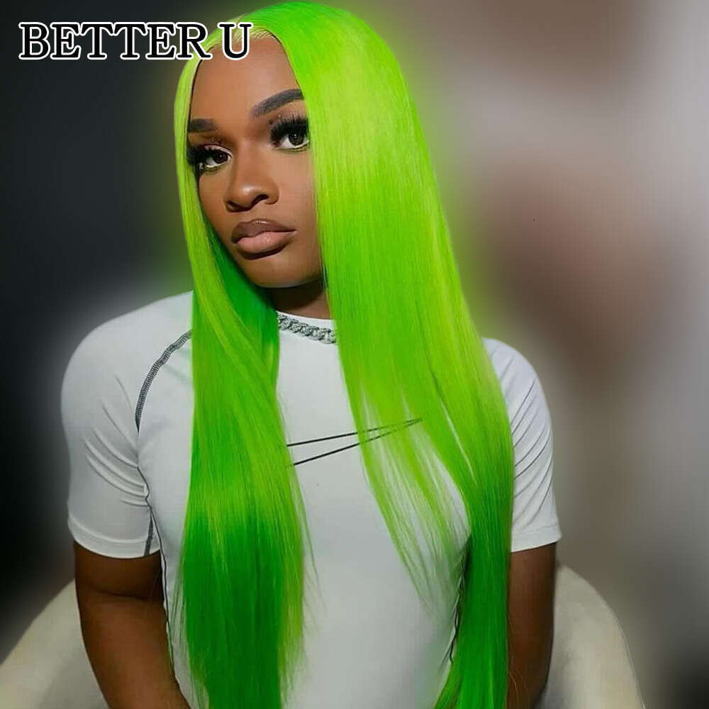 Green body wave 13*4 Brazilian splicing full forehead wig human hair 13*6 transparent lace