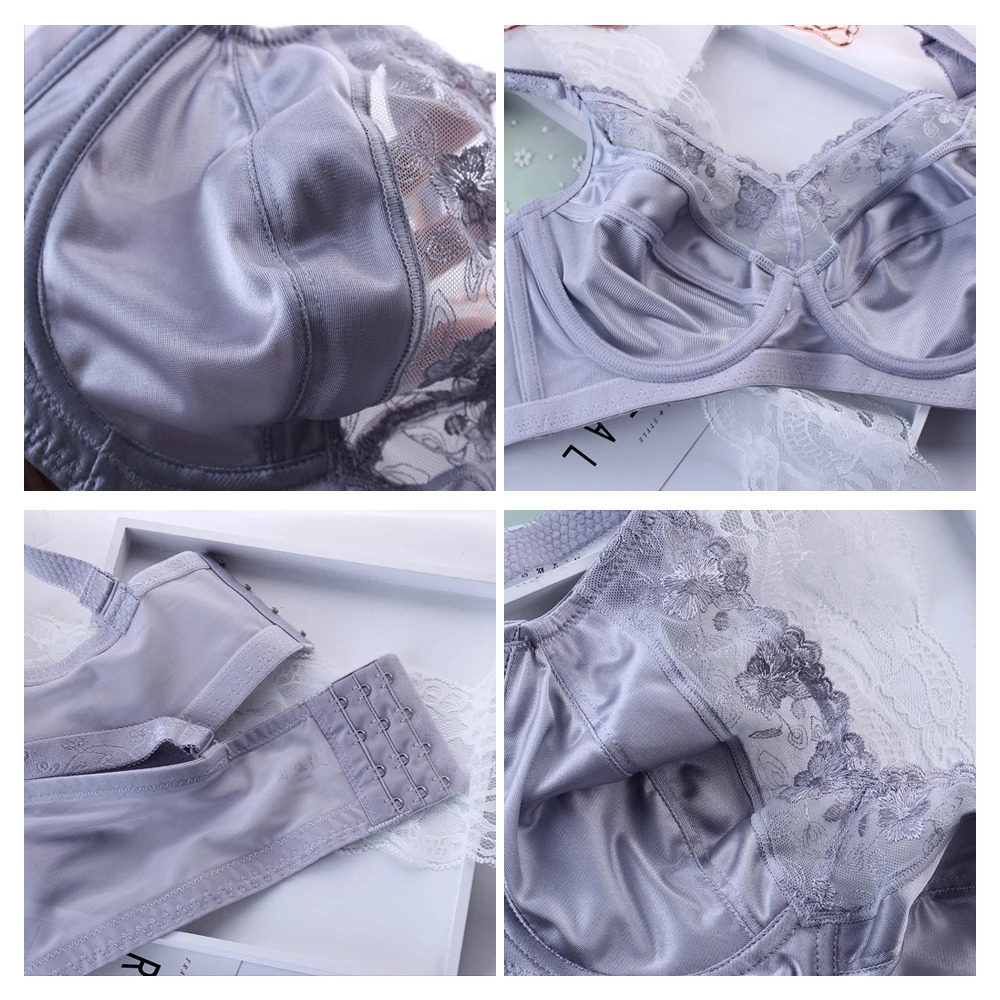 Womens smooth and sexy full coverage underwear without padding bra 34 36 38 40 42 44 48 B C D E F G H 241008