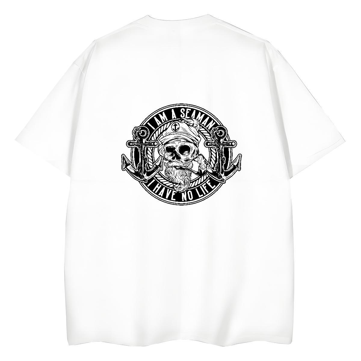 DIY Women T Shirts 100% Cotton 230g O Neck Short Sleeves Home Outdoor skull Tshirt for Man Woman 5A Plus Size Custom Top Shirts