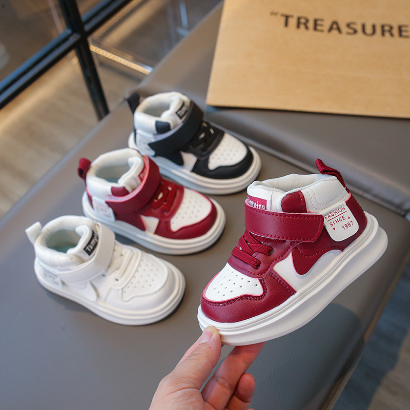 Kids Basketball Shoes for Children High Top Trainers Boys and Girls Littlesprouts Sport Running Sneakers Enfant Toddler Baby Outdoor Shoes Sizes 21 - 