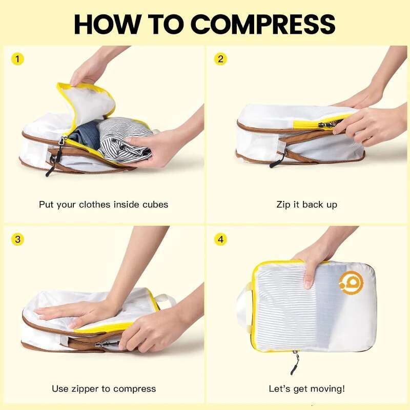 Ultralight Compression Packing Cubes For Suitcases,Travel Accessories Portable Lage Storage Bag Waterproof Travel Organizer