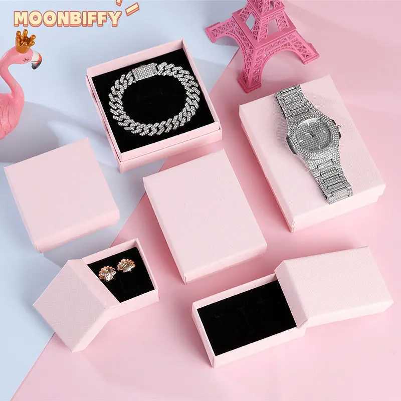 5-size jewelry box pink drawer box ring earring necklace bracelet jewelry packaging storage gift box W241019