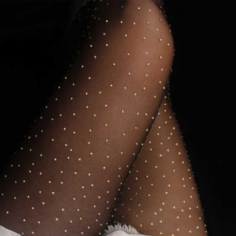 Socks Hosiery 2023 Summer Mesh Pantyhose Women Sexy Fashion Shiny Net Tights Female Mesh Stockings Tights Y24083300OOA