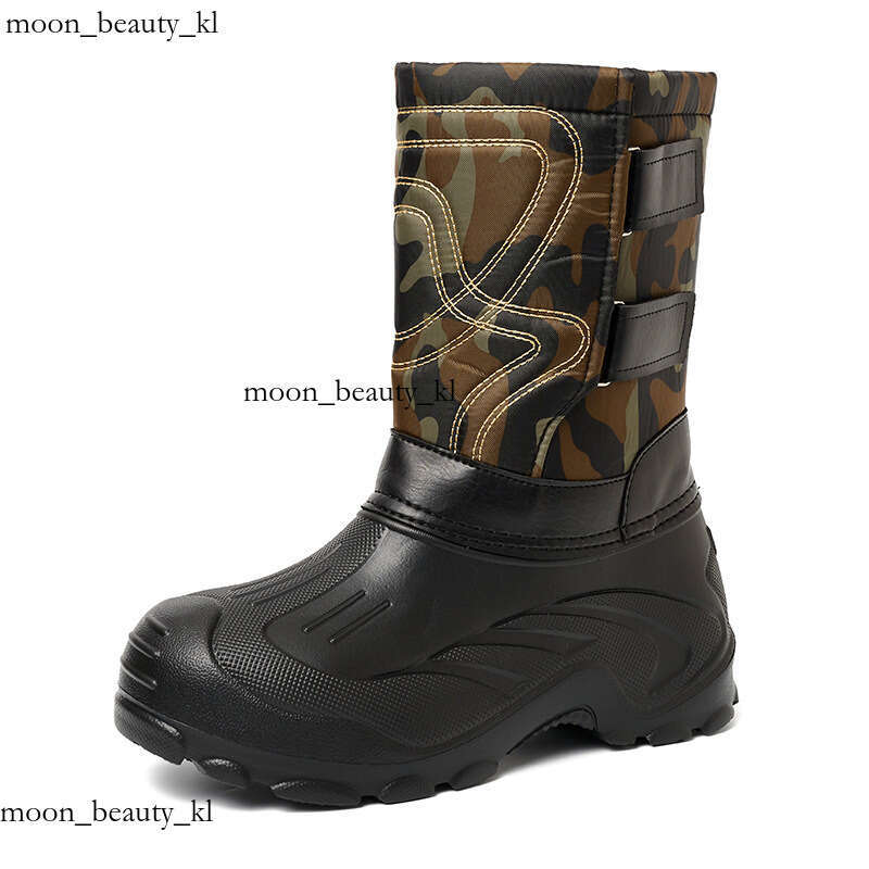 Designer Boot Large Size Cold Resistant Snow Fishing Shoes For Foreign Trade Non Slip Winter Men's Shoes, EVA Waterproof And Plush Thick Inner Li