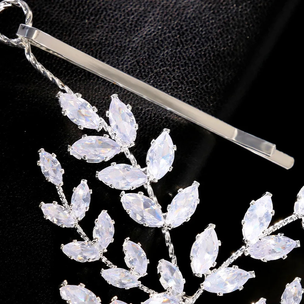 Luxury wedding hair comb bridal headband cubic zirconia bridal hair clip ball party womens hair jewelry accessories 241018