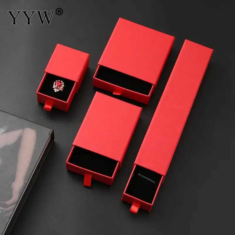 Gift box for jewelry black and white jewelry box drawer box for rings earrings necklaces bracelets jewelry packaging and storage W241019