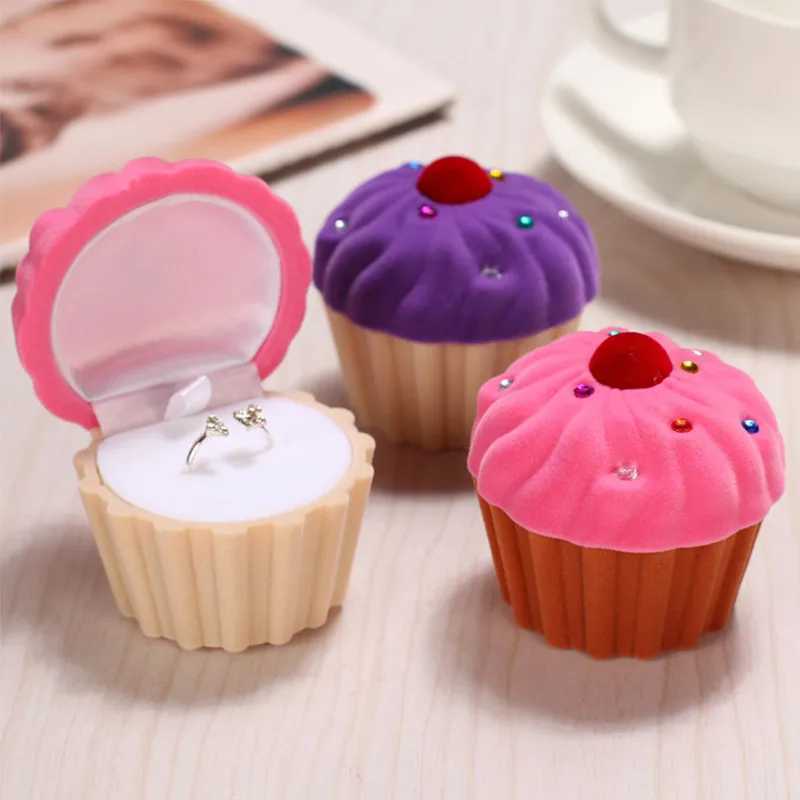 1 delicious food style velvet jewelry box engagement ring box earring necklace jewelry packaging box W241019