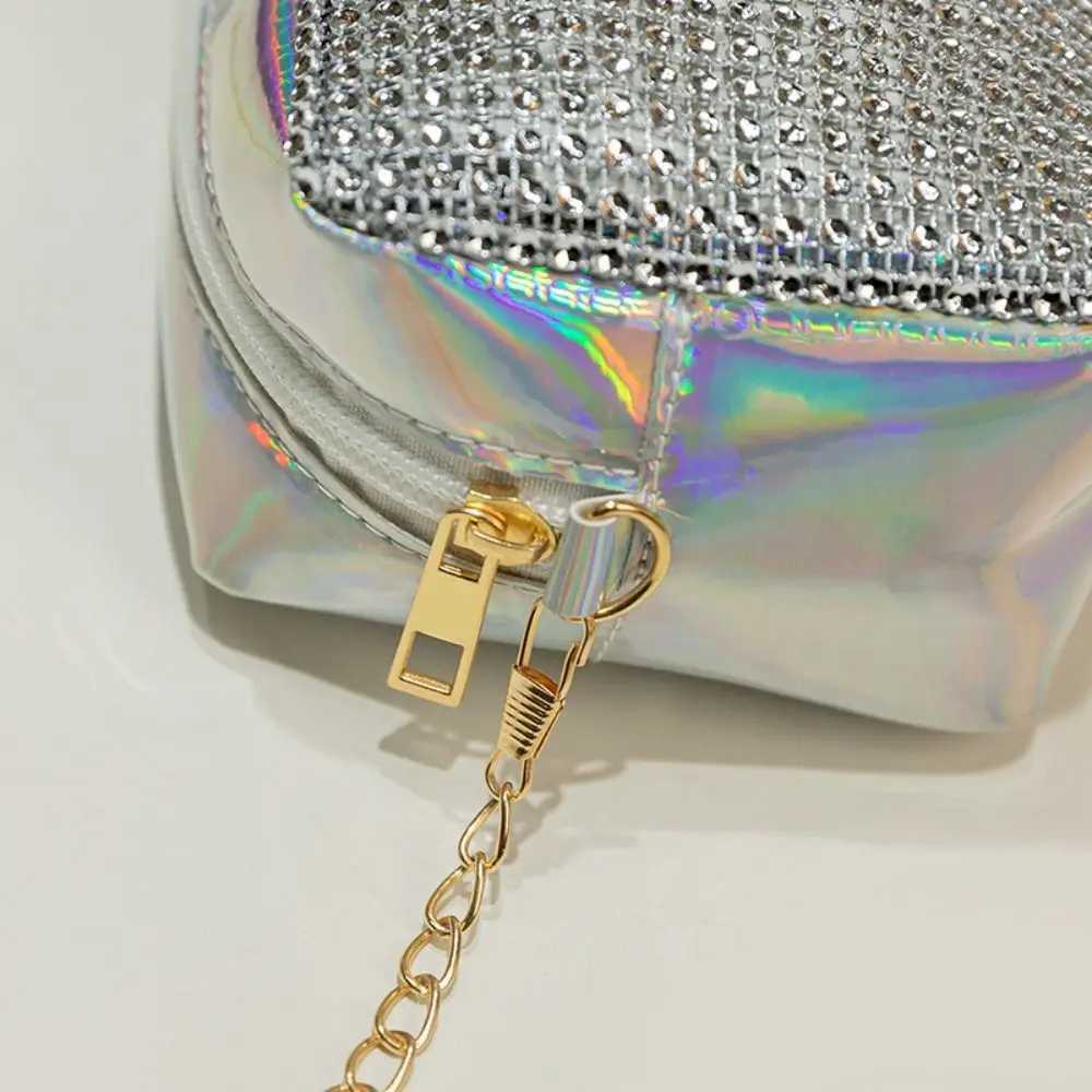 Sparkly Rhinestone clutch bag Bling evening handbag chain shoulder bag Y241019