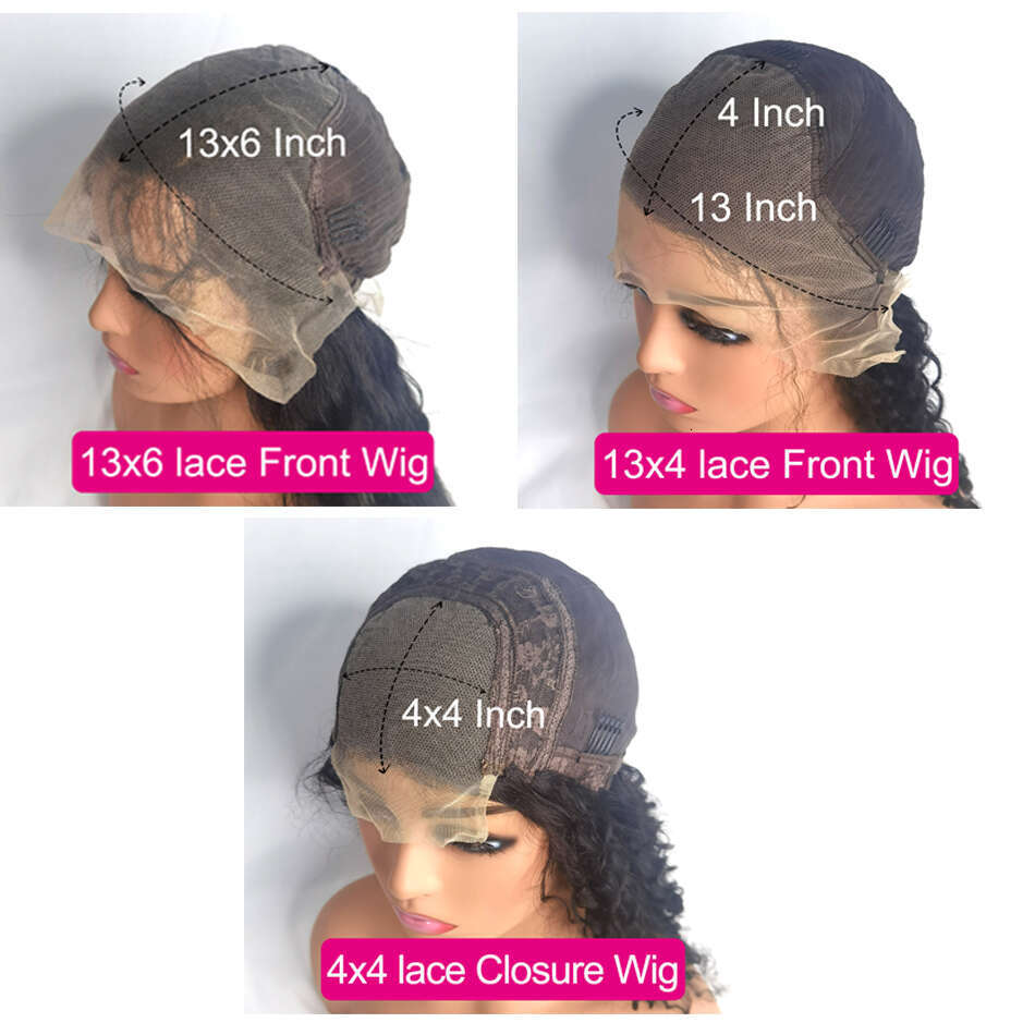 Reddish Brown Inch Deep Wave Frontal Wig x X HD Lace Colored Curly Closure Front Human Hair Wigs s
