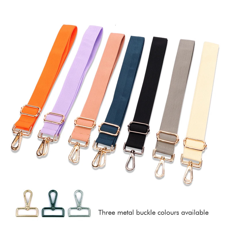 Adjustable Nylon Bag Straps for Womens Crossbody Messenger Shoulder Bags Colored Accessories Handbags Belts 241017