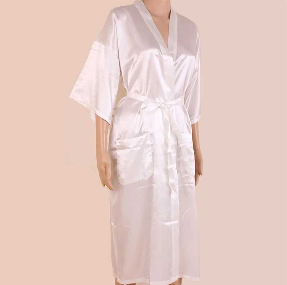 BLACK Mens Robe Hot Sale Faux Silk Kimono Bath Gown Bathrobe Nightgown Sleepwear Hombre Pijama Size S M L XL XXL XXXL ZhM01DXJ241018