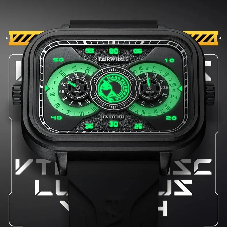 Trend Create Specific Watches Mens Quatz High end Luminous Dial Silicone Strap reloj hombre lujo alta gama 241009