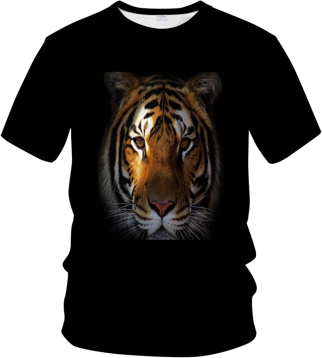 Mens T shirt Men's Tiger Roar Cool Shirt Animal Lover Gift T-Shirt tee Casual tops summer clothes Fashionable and breathable