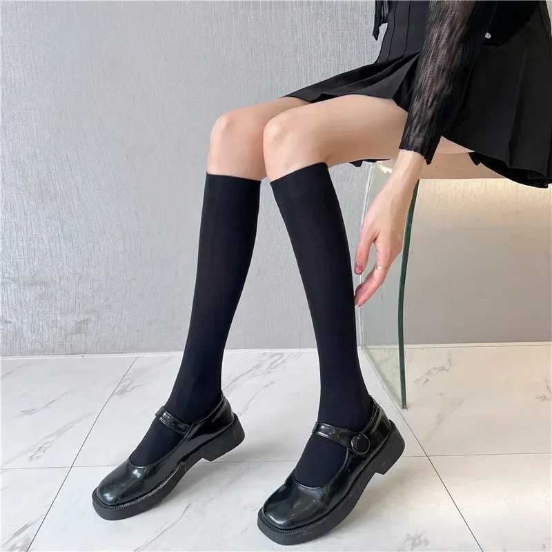 Socks Hosiery Solid Color Stocking Sexy Black White Long Stocks Over-the-calf Socks Lolita JK Cosplay Socks Womens Hosiery Thigh Stockings Y2408330S61