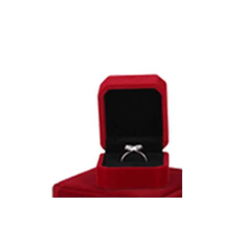 High quality 1 square wedding velvet earring ring box jewelry display box gift box fashion jewelry box accessories W241019