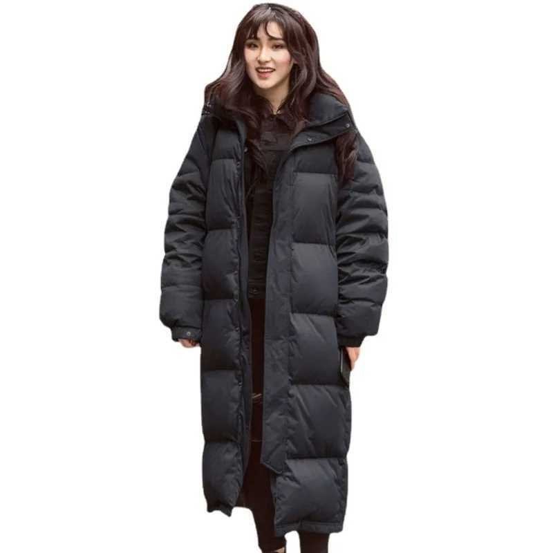 Women 90% White Duck Down Coat Winter Long Women Down Jacket Hooded Waterproof and Windproof Keep Warm -20 Degrees OvercoatX241019