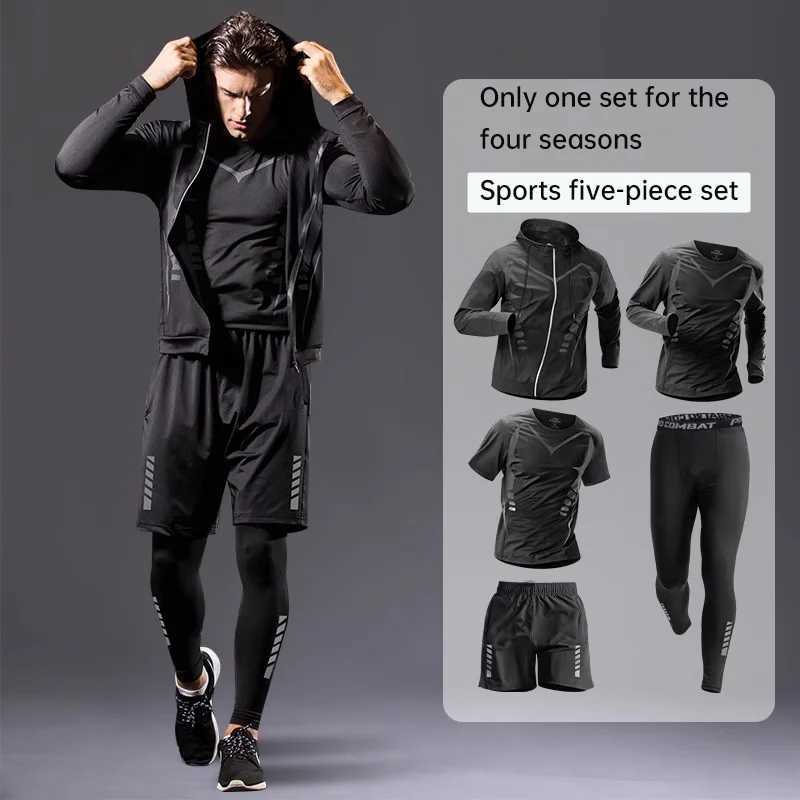Sports suit mens running equipment 2024 autumn and winter new training morning run outdoor quick drying jacket fitness suit W241018