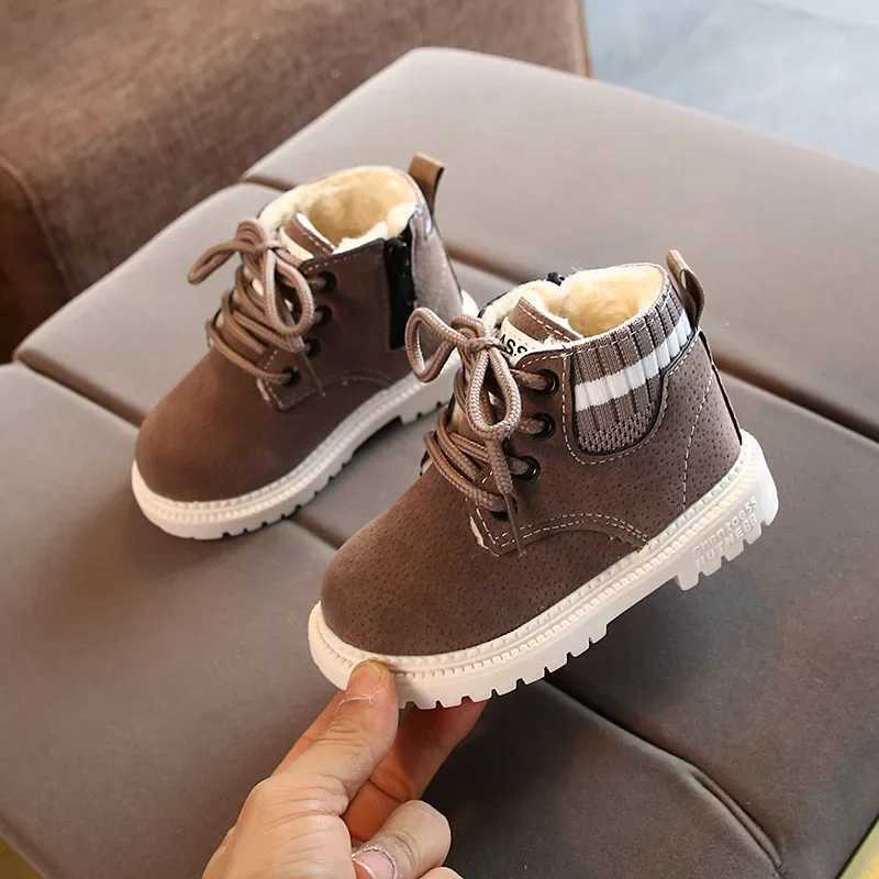 Childrens Ankle Boots for Little Kids Toddlers Snow Boots Vintage Warm Cotton Short Boots Boys Girls Fashion Winter shoes ZipXJ241206
