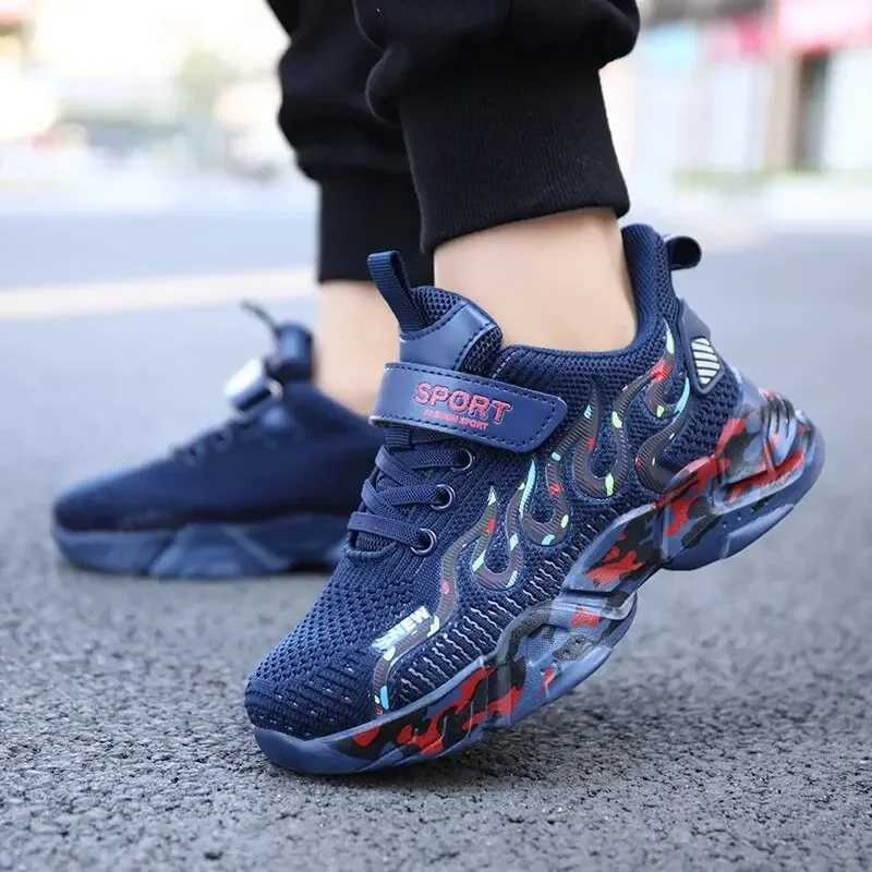 Athletic Outdoor New Kids Shoes Childrens Fashion Boy Running Sneakers Non-slip Lightweight Sports Children Shoes Quty H241019