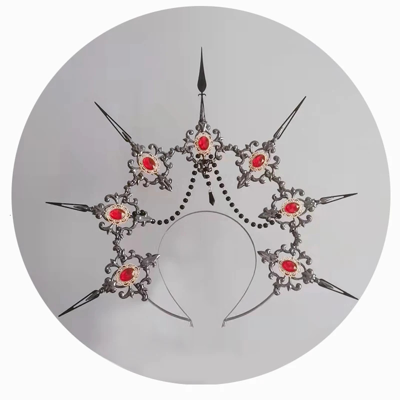 DIY unfinished product Sun Goddess antique headband Notre Dame Cathedral Apollo halo Gothic angel golden hair decoration Lolita prop 241018