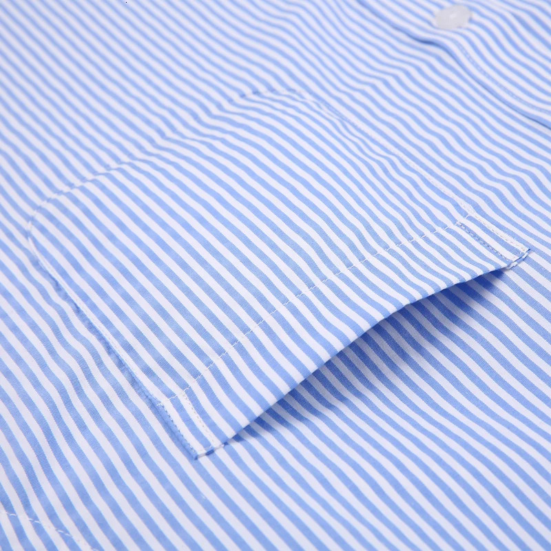 Mens Classic French Cuff Striped Dress with Single Patch Pocket Standard Fit Long Sleeve Wedding Dress Including Cufflinks 241007