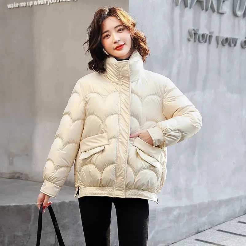2023 New Winter Coat Women Fashion Parkas Long Sleeve Casual Down Cotton Jackets Warm Parka Snow Wear Coats Outerwear FemaleX241019