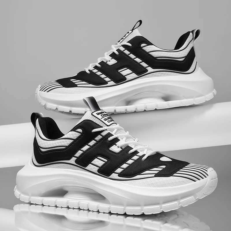 Athletic Outdoor Outdoor TN comfortable anti slip plus size running shoes mesh colored block EVA soft sole high top sports shoes H241019
