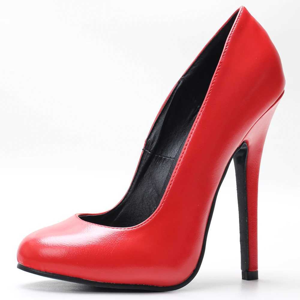 5.5-inch slim high heels unisex nightclub round toe pump Plus size party shoes size 36-46 in stock Y241019