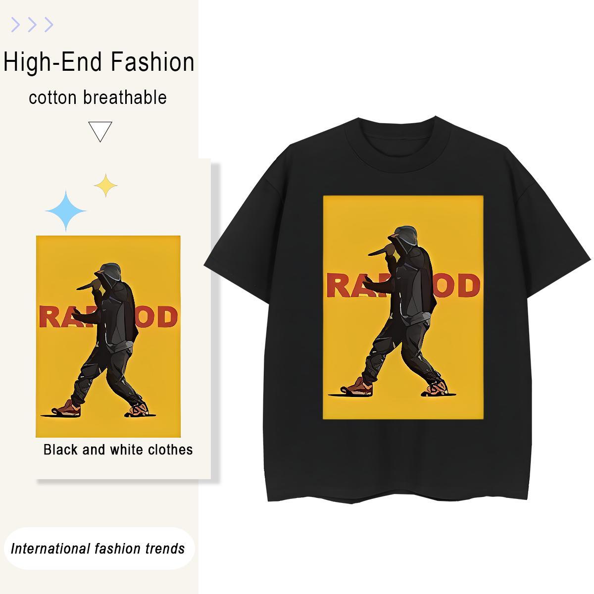 Casual New T-Shirts for Women 230g Cotton Round Neck Short Sleeve Street character Woman Tshirt Wholesale White Plus Size Clothes