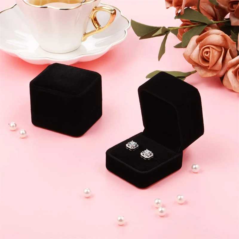 Velvet Ring Earring Box Wedding Engagement Birthday and Anniversary Jewelry Display Packaging Materials W241019