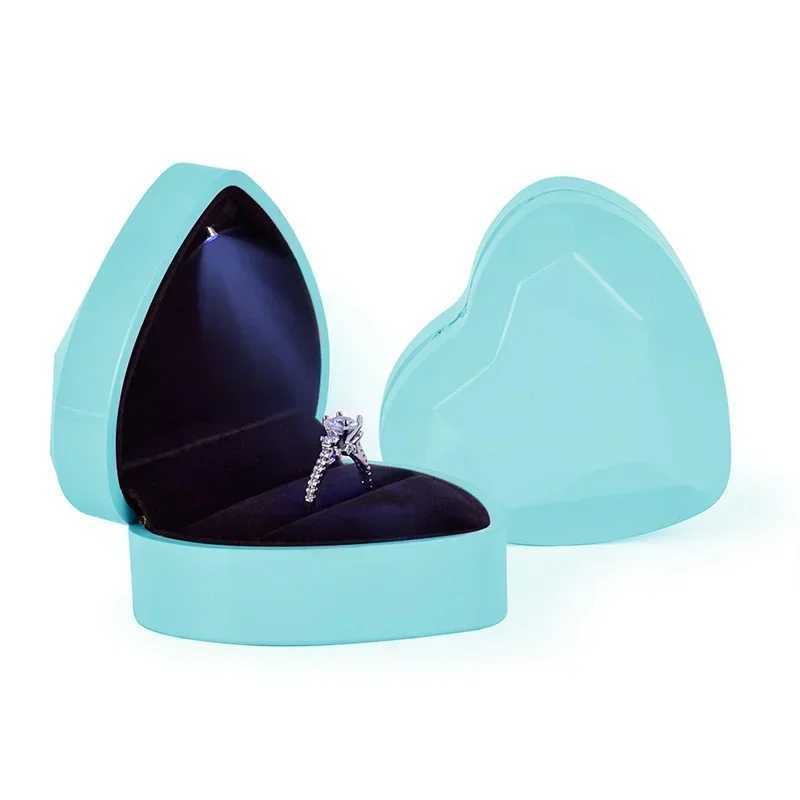Creative Heart shaped LED Bead Box High end Recommendation Confession Ring Box Bead Box Pendant W241019